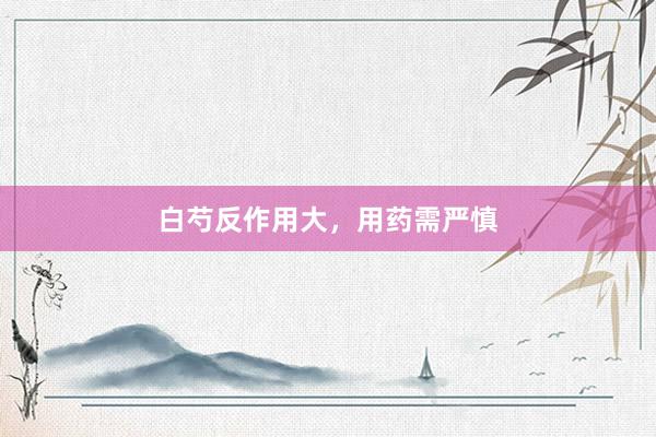白芍反作用大，用药需严慎